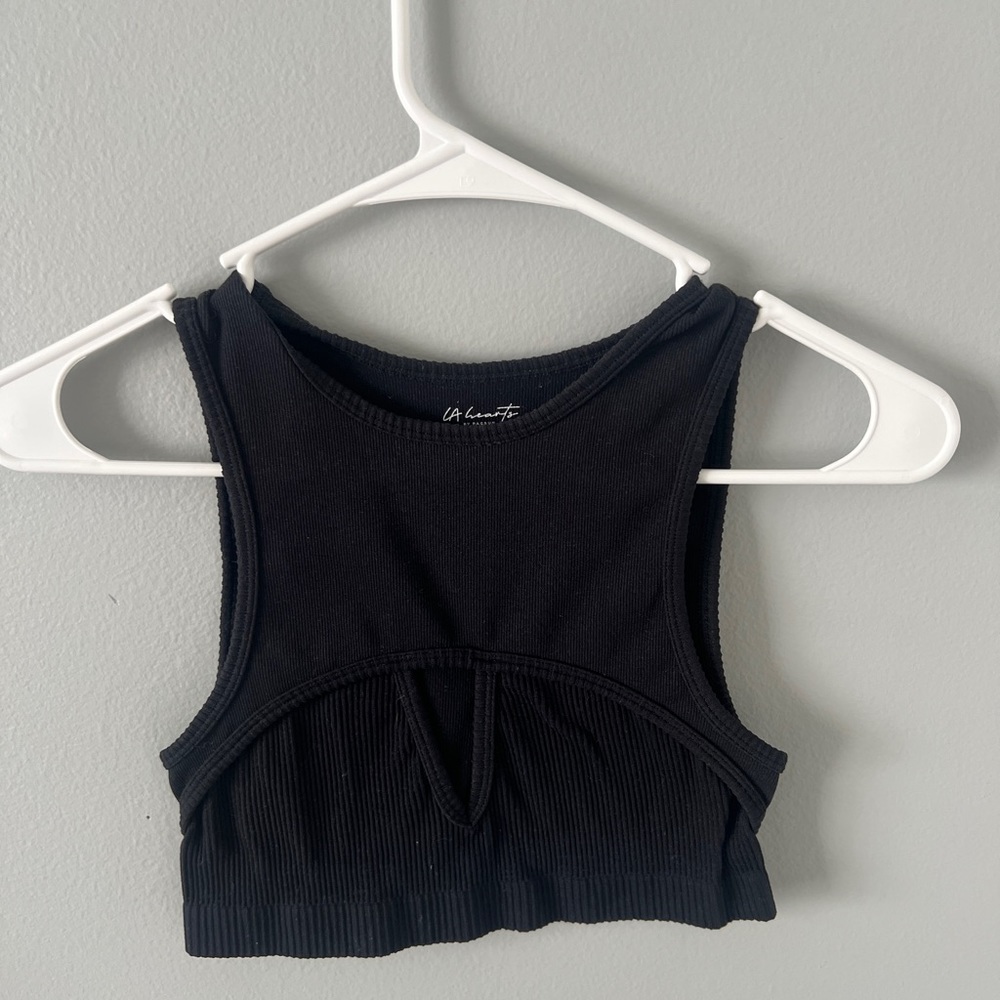 Black PacSun cropped tank top